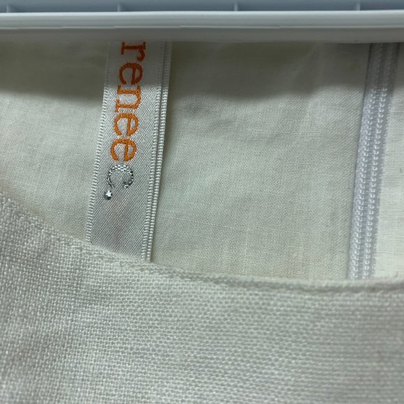 Off White Dress with Tread Work Details - Picture 3 of 5